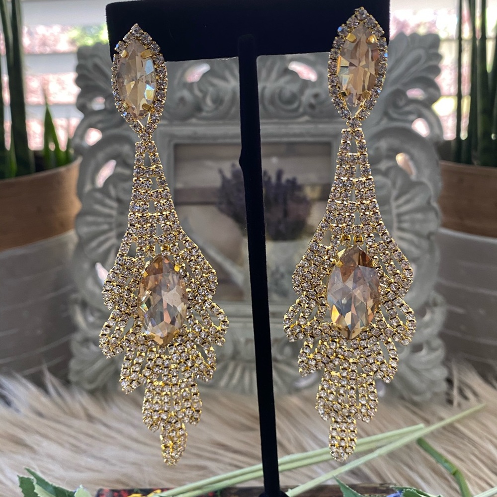 Champagne Chandelier Earrings